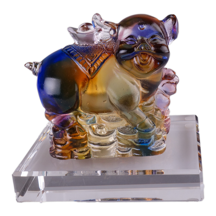 鹿港窯禮品館|福祿豬 琉璃擺飾 傳承文化的璀璨藝術與吉祥祝福