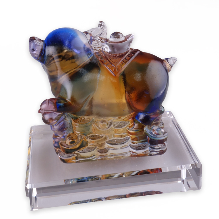 鹿港窯禮品館|福祿豬 琉璃擺飾 傳承文化的璀璨藝術與吉祥祝福