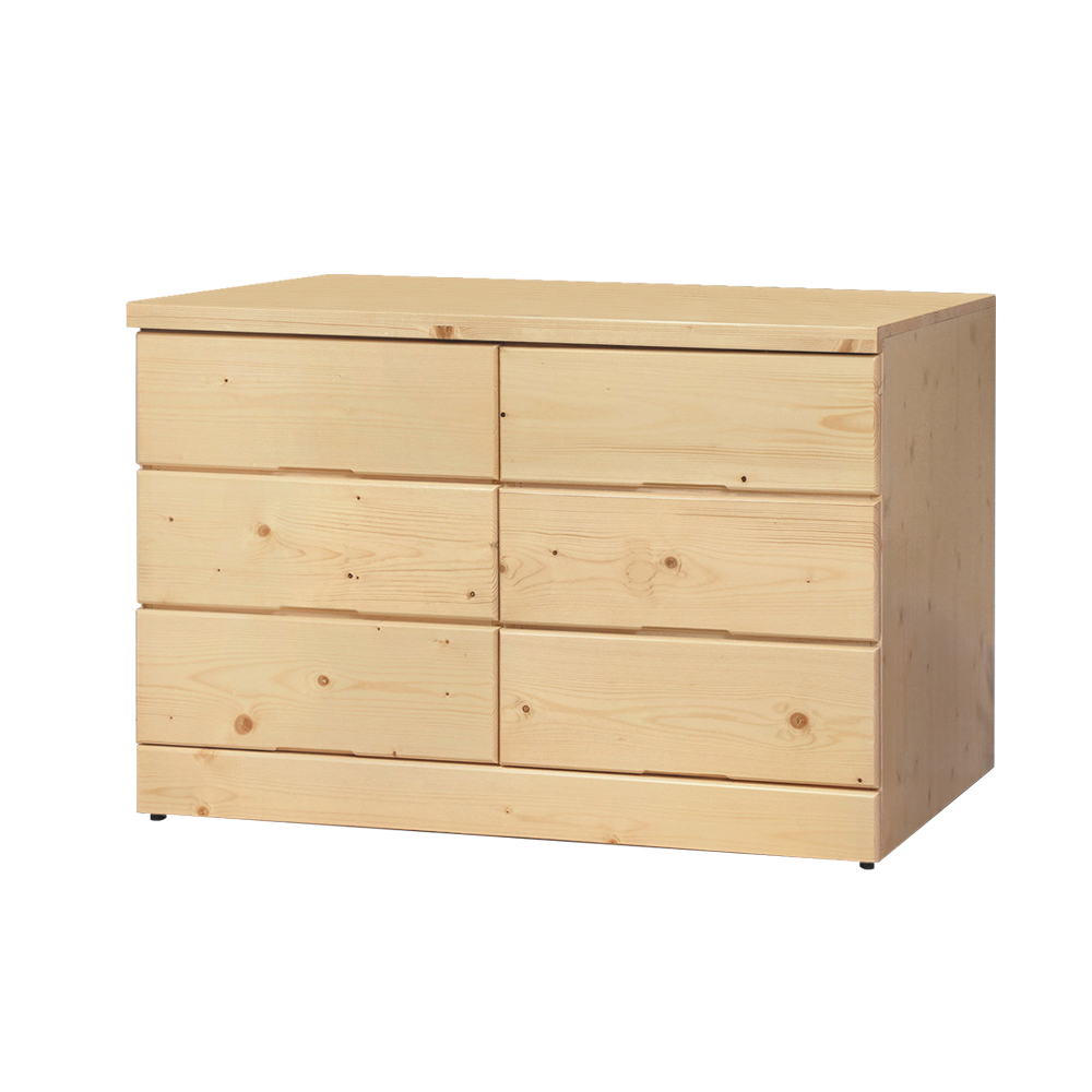 松木3.9尺六斗櫃/六抽收納櫃/置物櫃