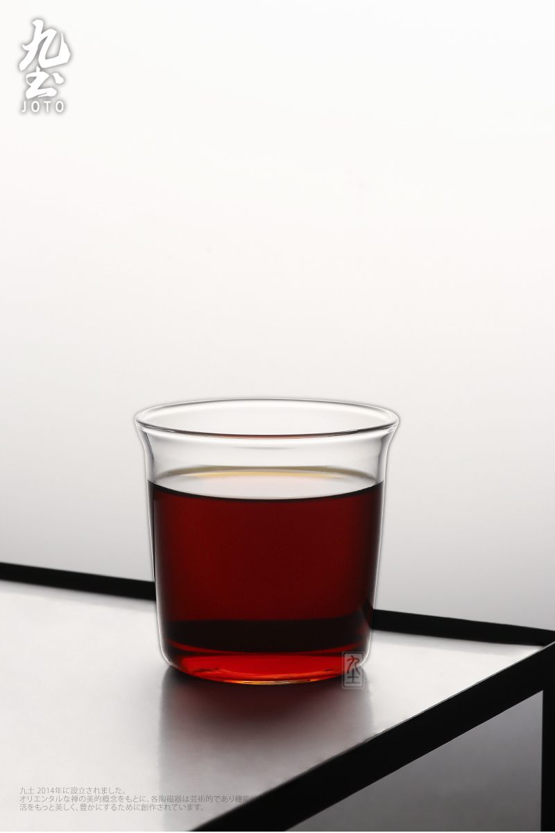 純銀　盃 九土細紋款玻璃水杯_CUPR0602