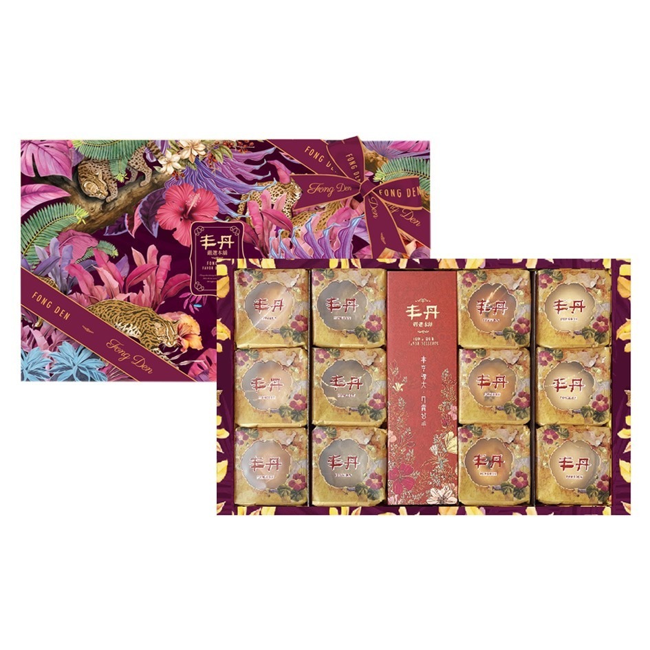 【丰丹嚴選本鋪】A2 幸虎滿滿綜合禮盒 - 幸福 Q 餅/松子茶酥/蛋黃酥/小月餅(附提袋)