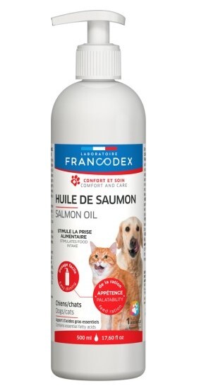 法國Francodex 犬貓用 美毛三文魚油 500ml