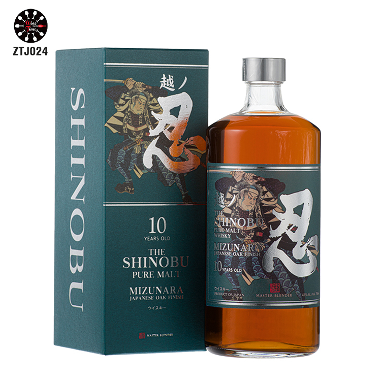 忍 蒸餾所10年單一麥芽水楢桶熟成威士忌 700ml (綠色禮盒)