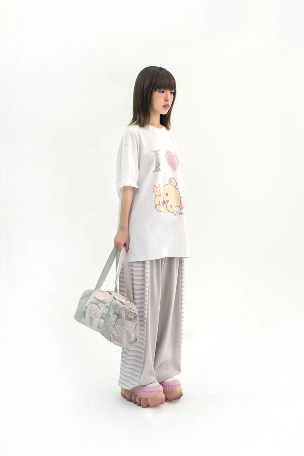 ★HUG YOUR SKIN★ Korilakkuma mini bag HUG YOUR SKIN) Korilakkuma multi duffle bag - 2col