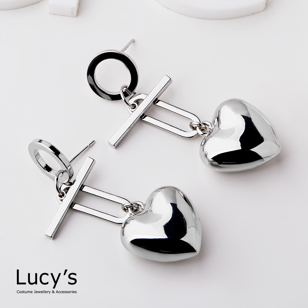 幾何心動 耳環 (二色) (123804/123805)