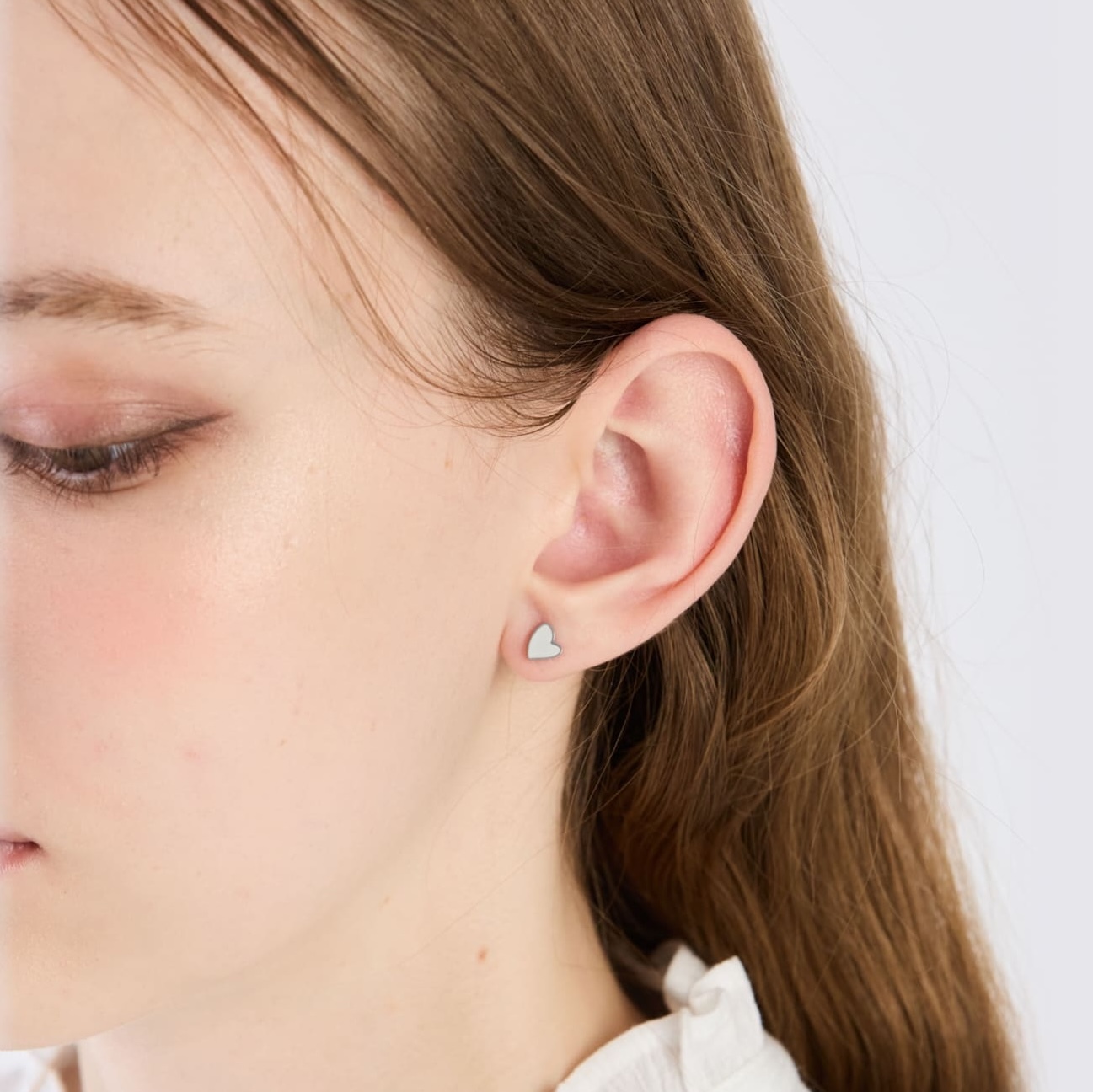 agnès b. 迷你愛心耳環