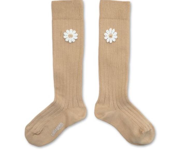 (預購) COLLEGIEN 雛菊羅紋長襪 Valentine - 280 Sable 沙色