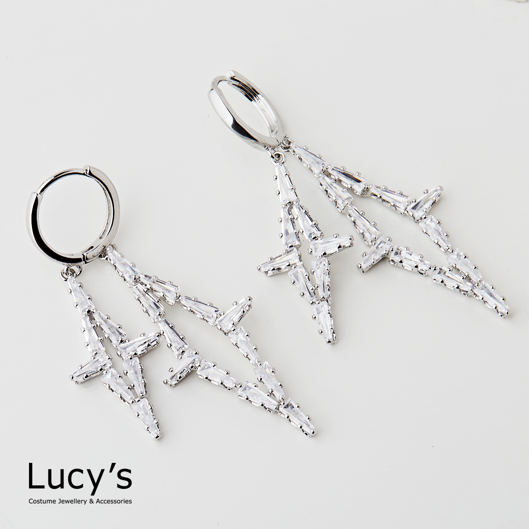 亮晶晶 易扣耳環 (二色) (123779/123780)