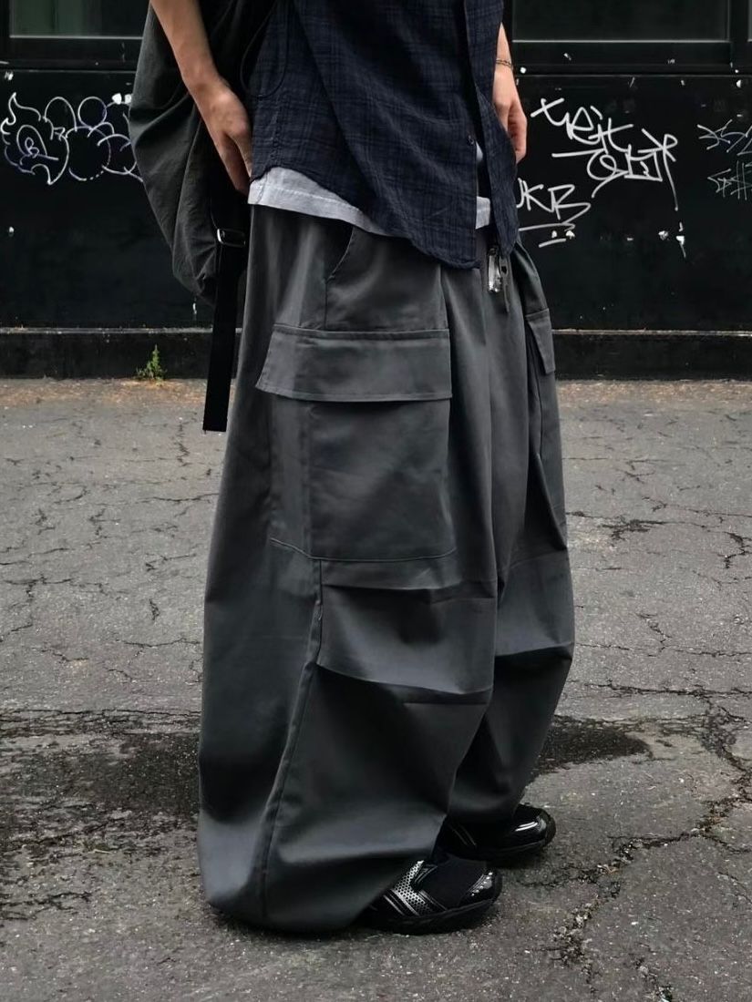 淨色可束腳超鬆身褲 P3150