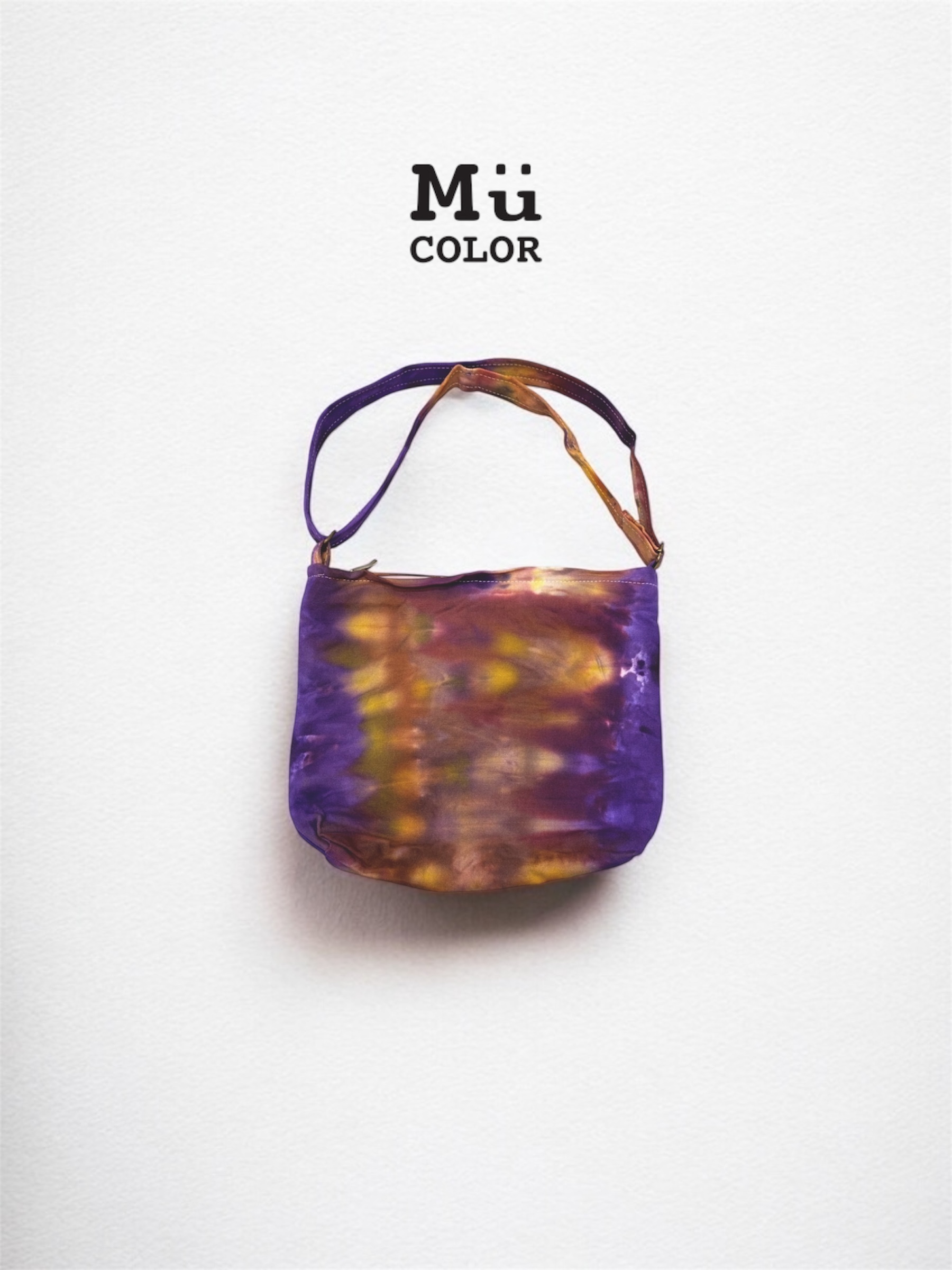 Mumu Color 慕慕卡樂 / 手作冰染-帆布斜背包（紫心地瓜）