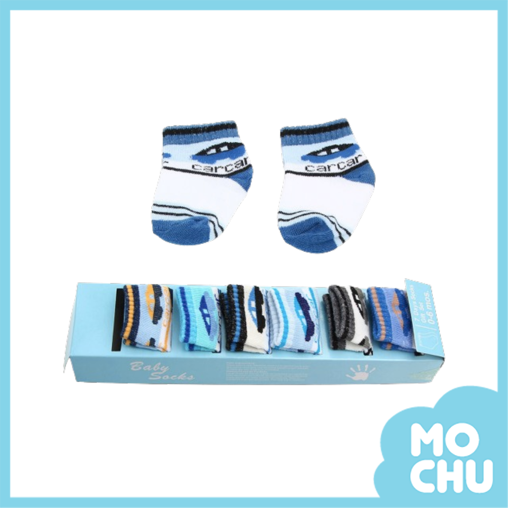 小汽車寶寶短襪七入組
