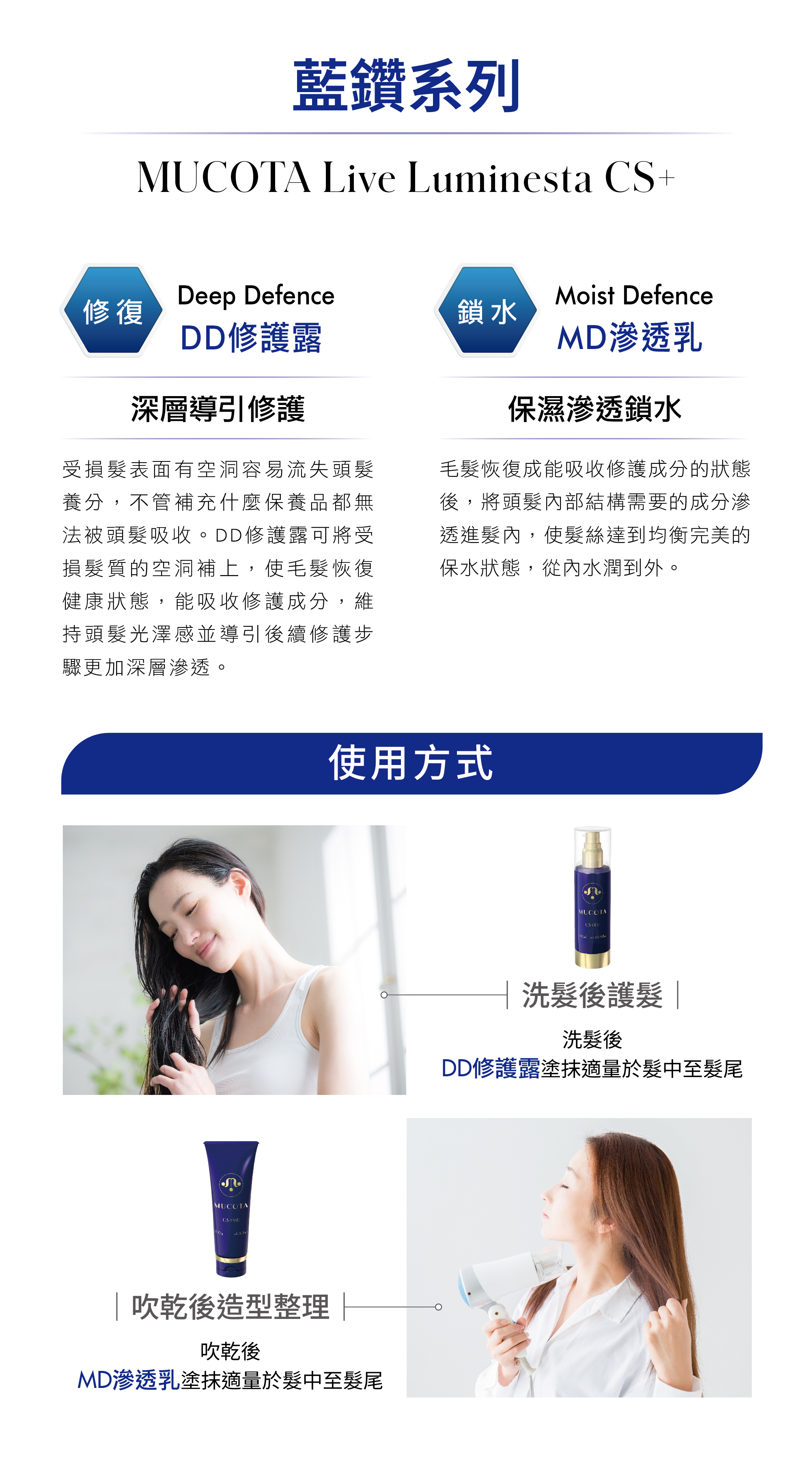 MUCOTA,Live Luminesta,CS+ DD修護露,藍鑽DD,洗沖水護髮,日本護髮推薦,日系沙龍品牌,髮質修護,CMC脂質,角蛋白修護,光澤護髮,柔順修護露,乾燥髮質,毛躁修護,髮尾修護,免熱護髮,日常護髮推薦,細軟髮適用,受損髮修護,日本沙龍級護髮,DD護髮素