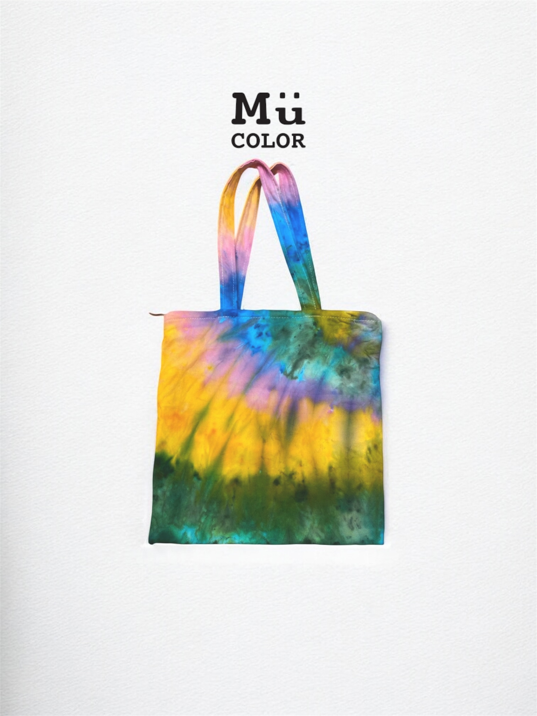 Mumu Color 慕慕卡樂 / 手作冰染-帆布側背包（黃花盛開）