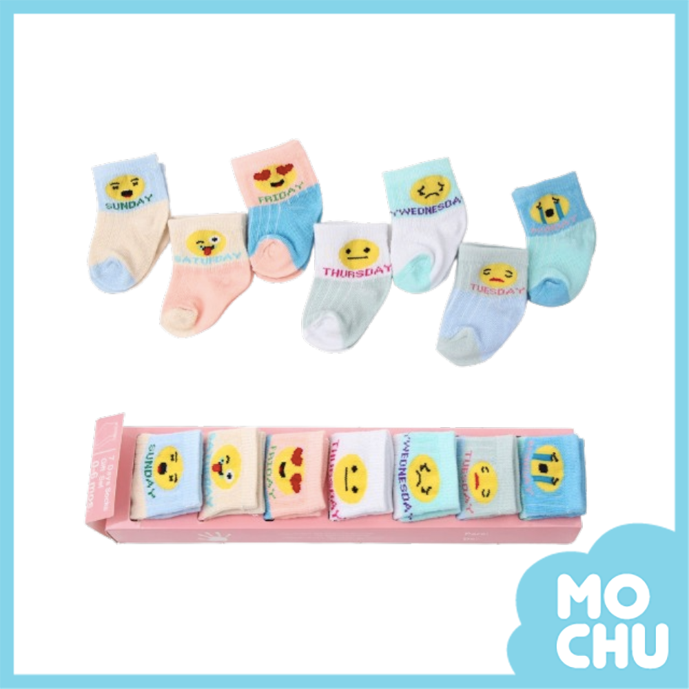 表情包星期寶寶短襪七入組