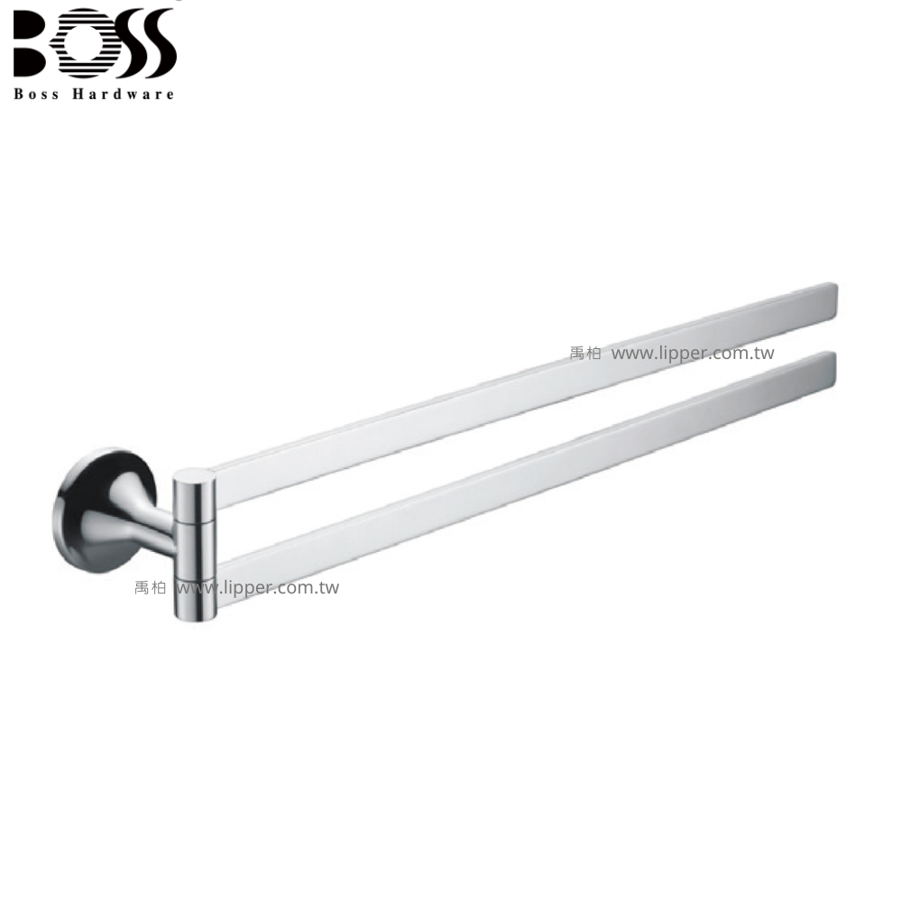 BOSS 不銹鋼搖桿毛巾架 可旋轉毛巾架 42cm D-18012
