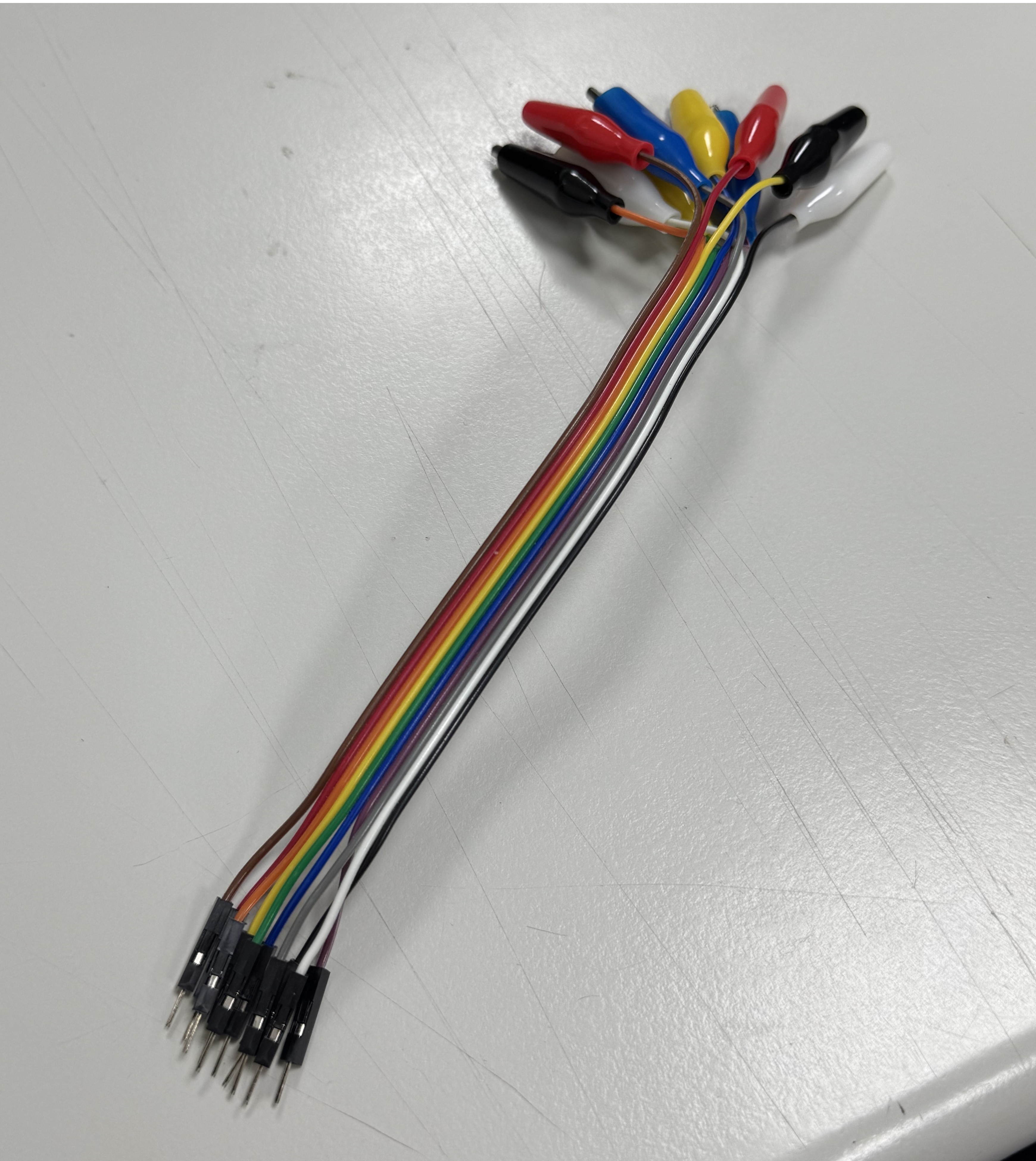 五色彩色線杜邦轉鱷魚夾 公/母頭 20cm  一組10條