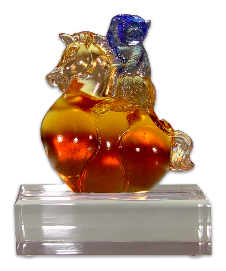 鹿港窯禮品館│琉璃文鎮 馬上封侯