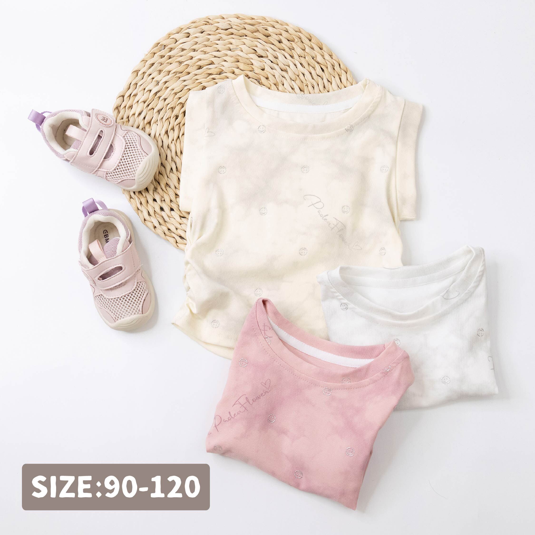 暈染滿版笑臉側鬆緊設計背心＊三色 (H50940)