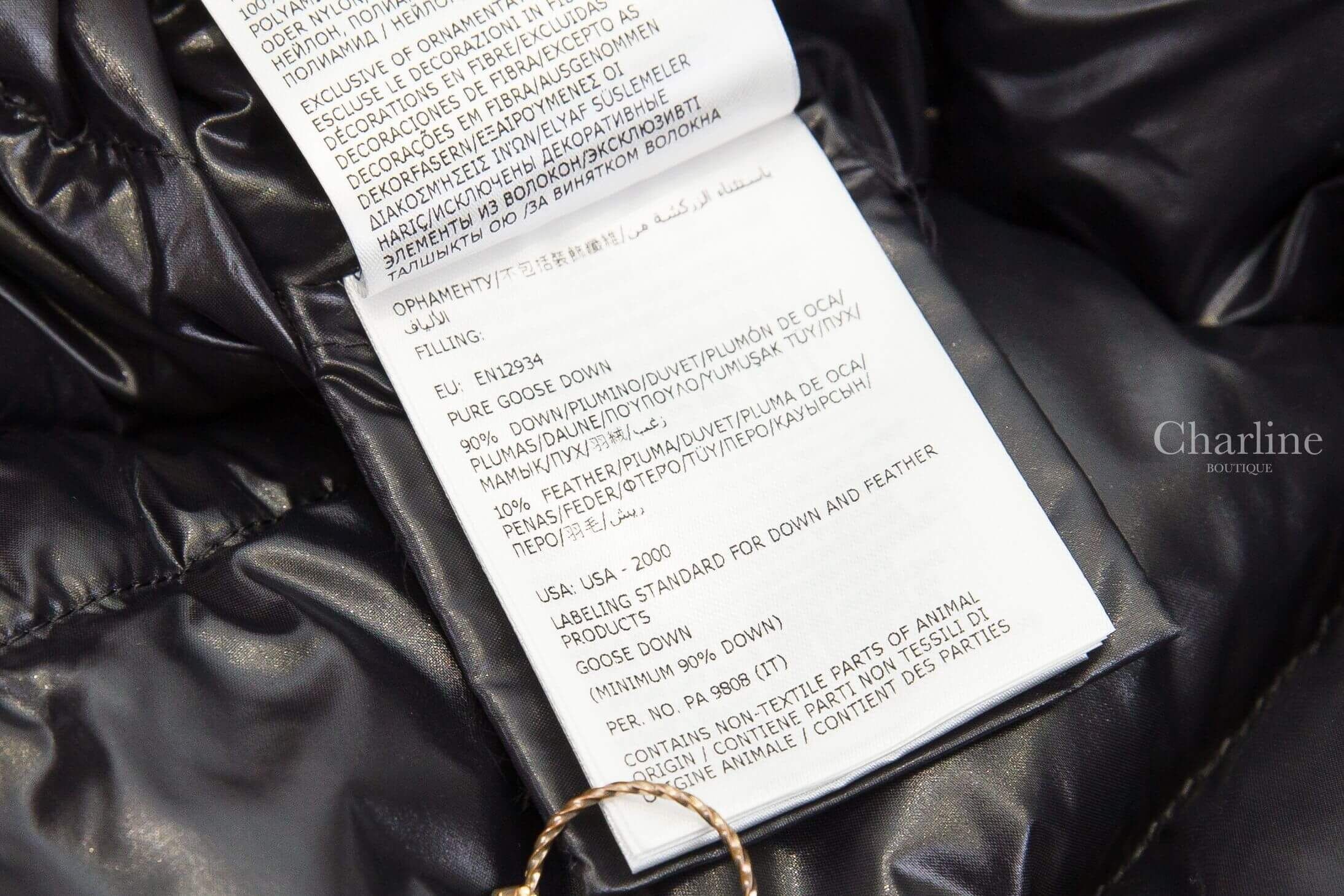 Moncler Courcelles Hooded Mid-Length Down Jacket 黑色拉鍊中長版亮面抽繩收腰連帽輕羽絨外套-Charline Boutique 精品代購