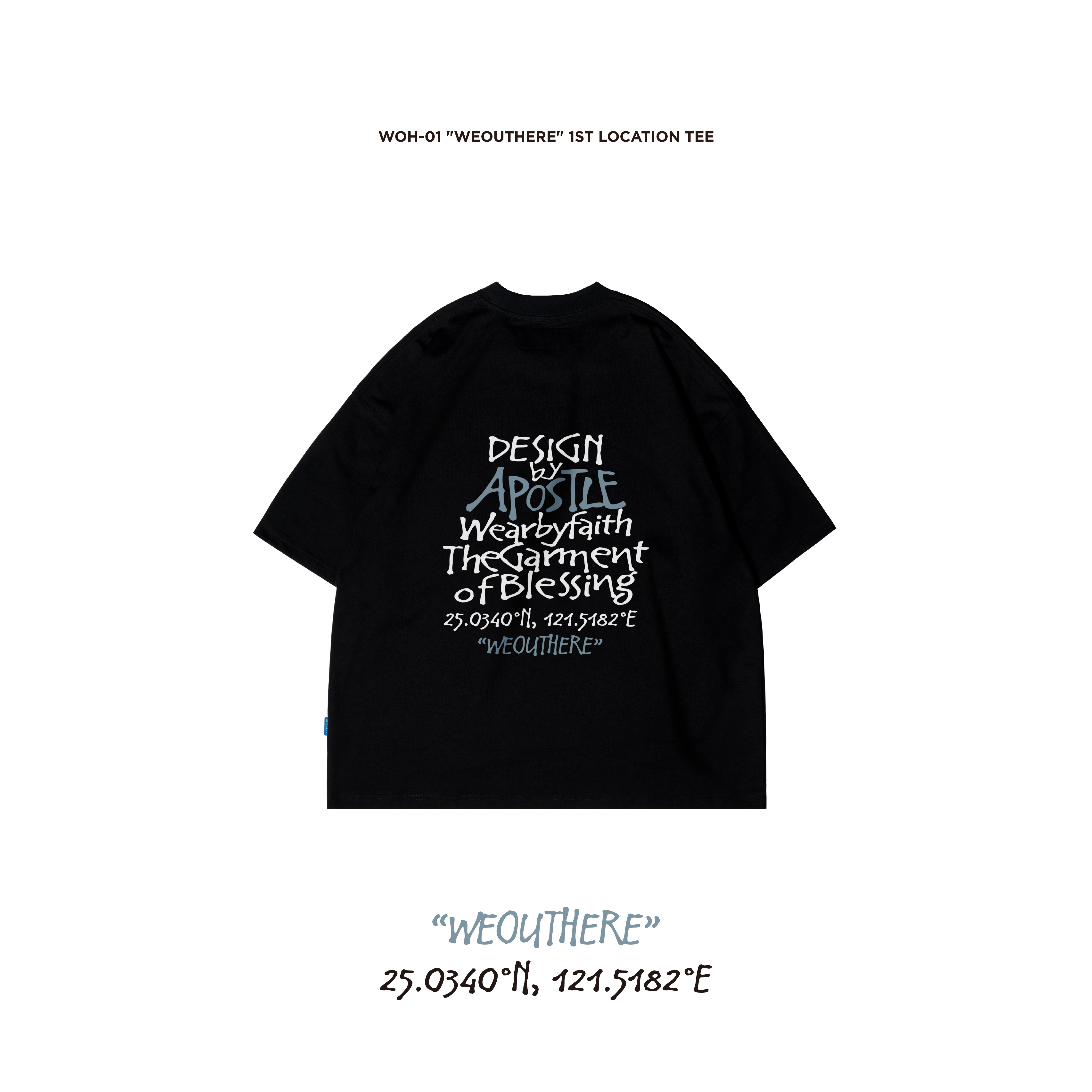 WOH-01 "WEOUTHERE" 1st Location TEE - Black