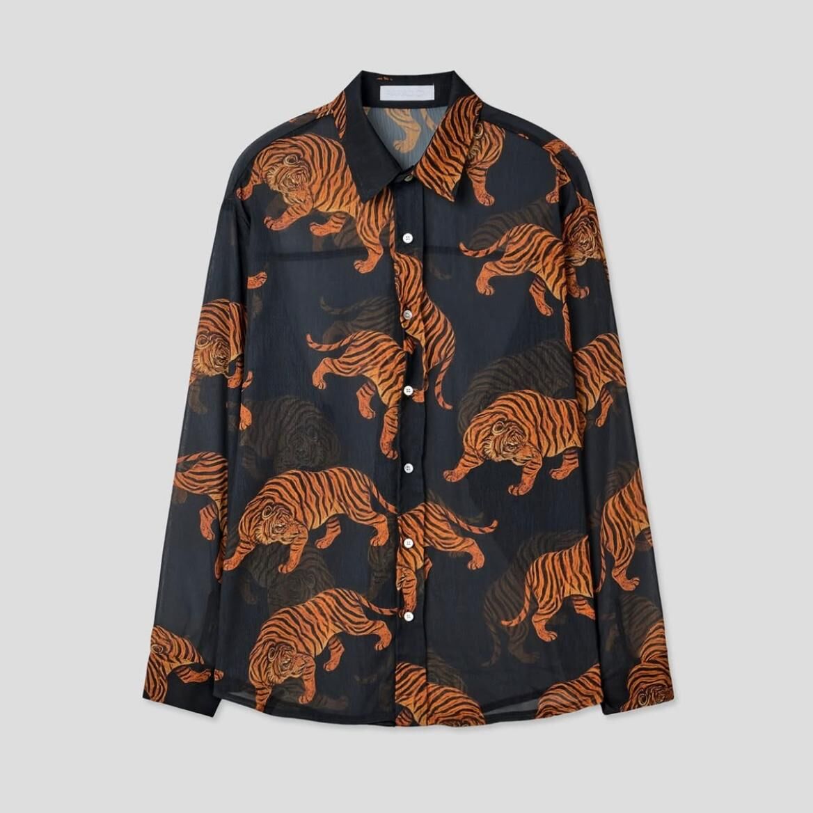 老虎透視長袖恤衫 S2340