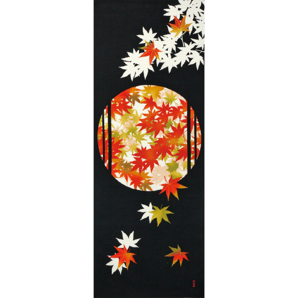 [ケイス | 濱文樣] 圖樣手巾（紅葉優美）