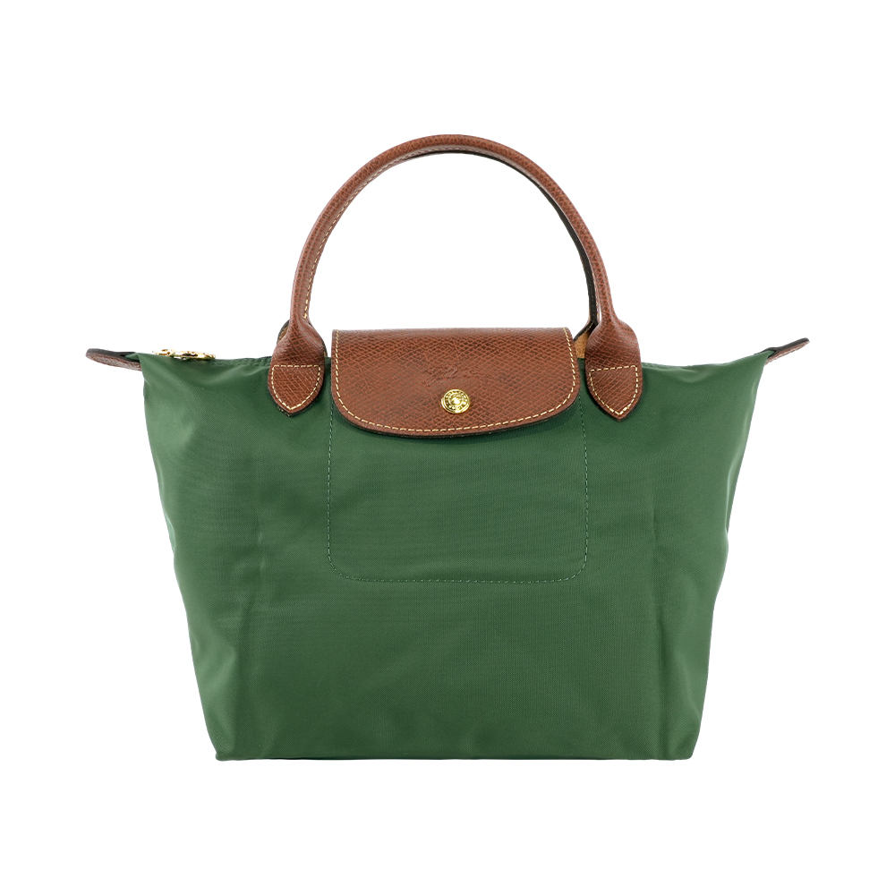 【Longchamp】S號短把LE PLIAGE摺疊水餃包(英式綠色)