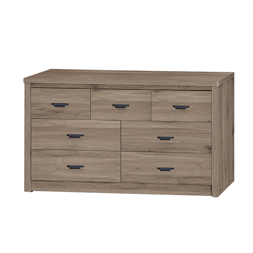 沃尼5尺七斗櫃/七抽收納櫃/置物櫃-灰橡色