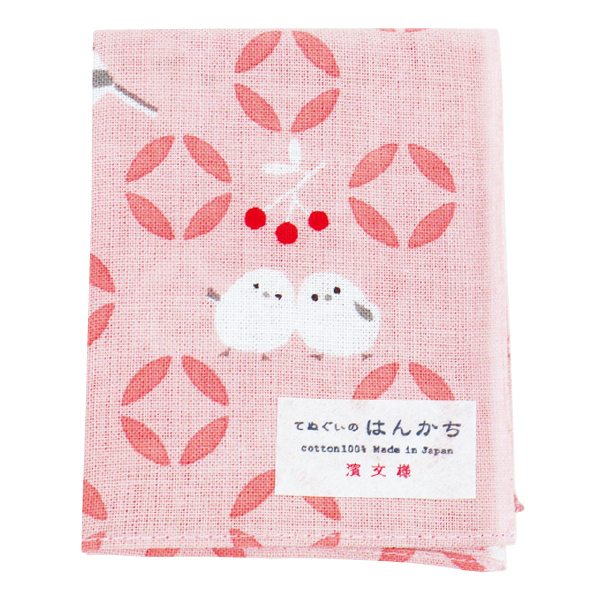 [ケイス | 濱文樣] 手帕（雪雀七寶紋）