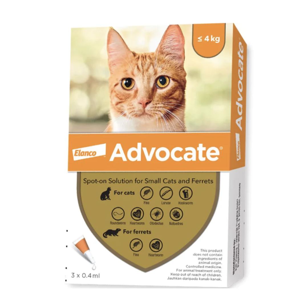 Advocate - 心疥爽® 貓用 4公斤 以下