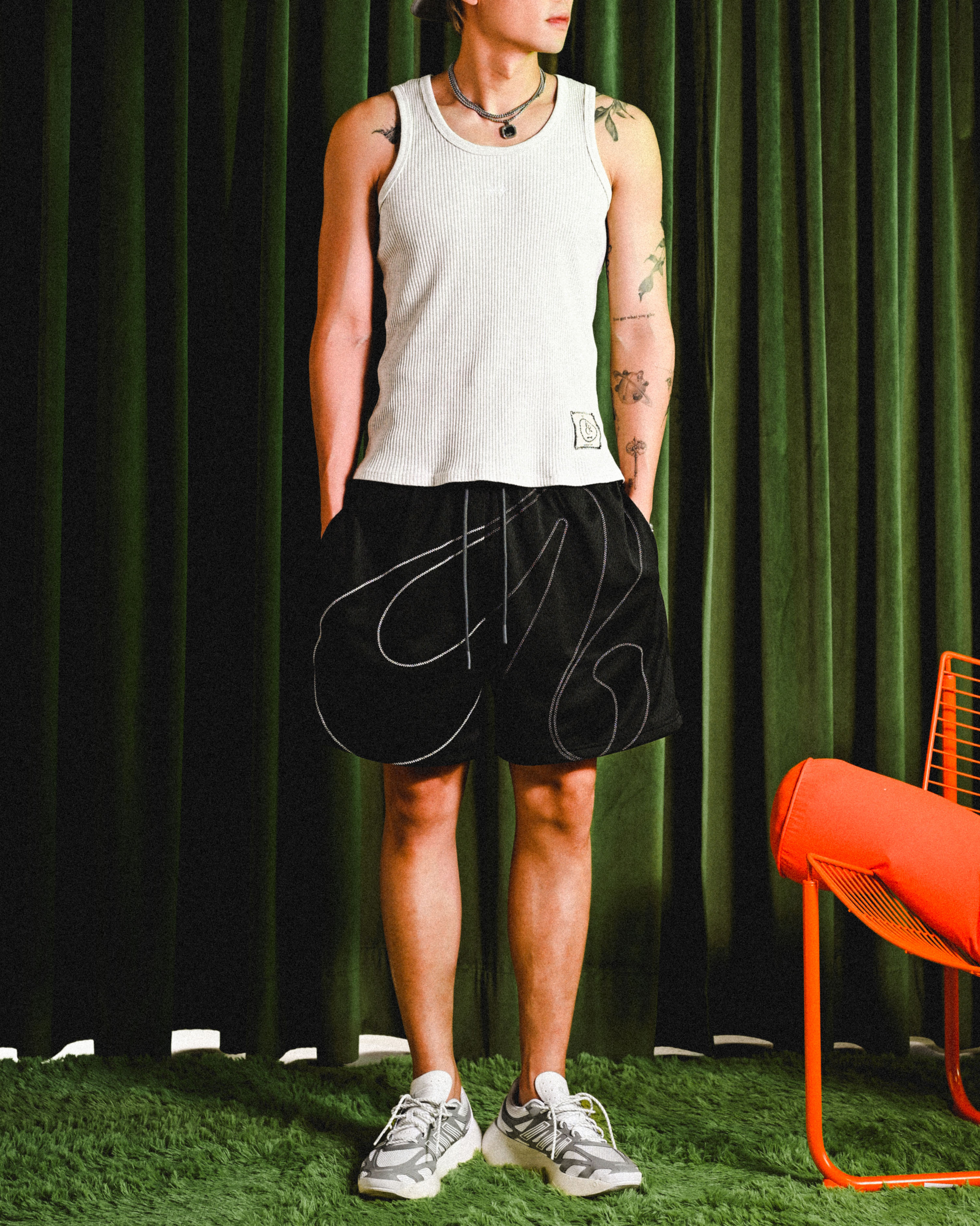 FLOWLINE ATHLETIC SHORTS - BLACK