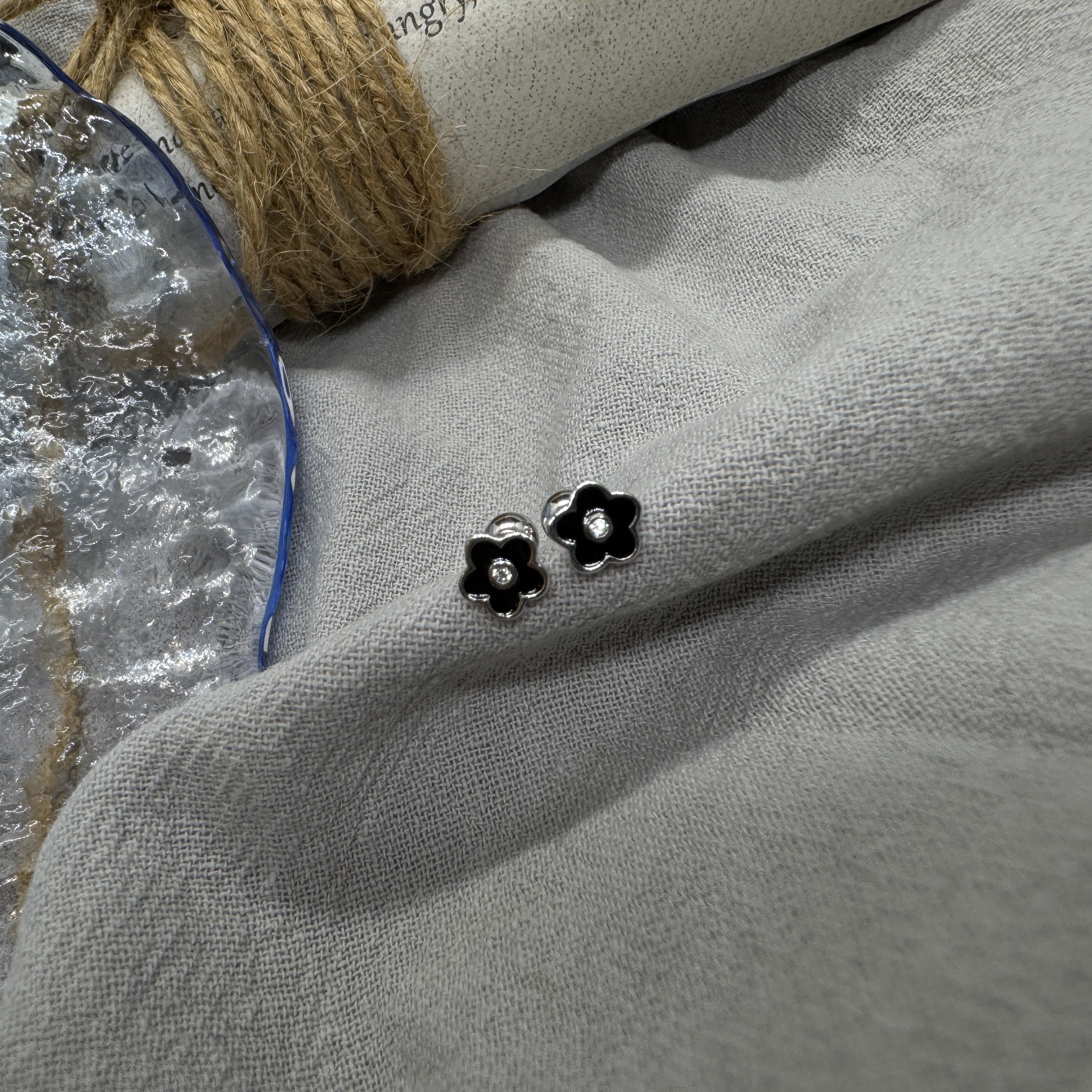 夜黑花語 - 轉珠耳環