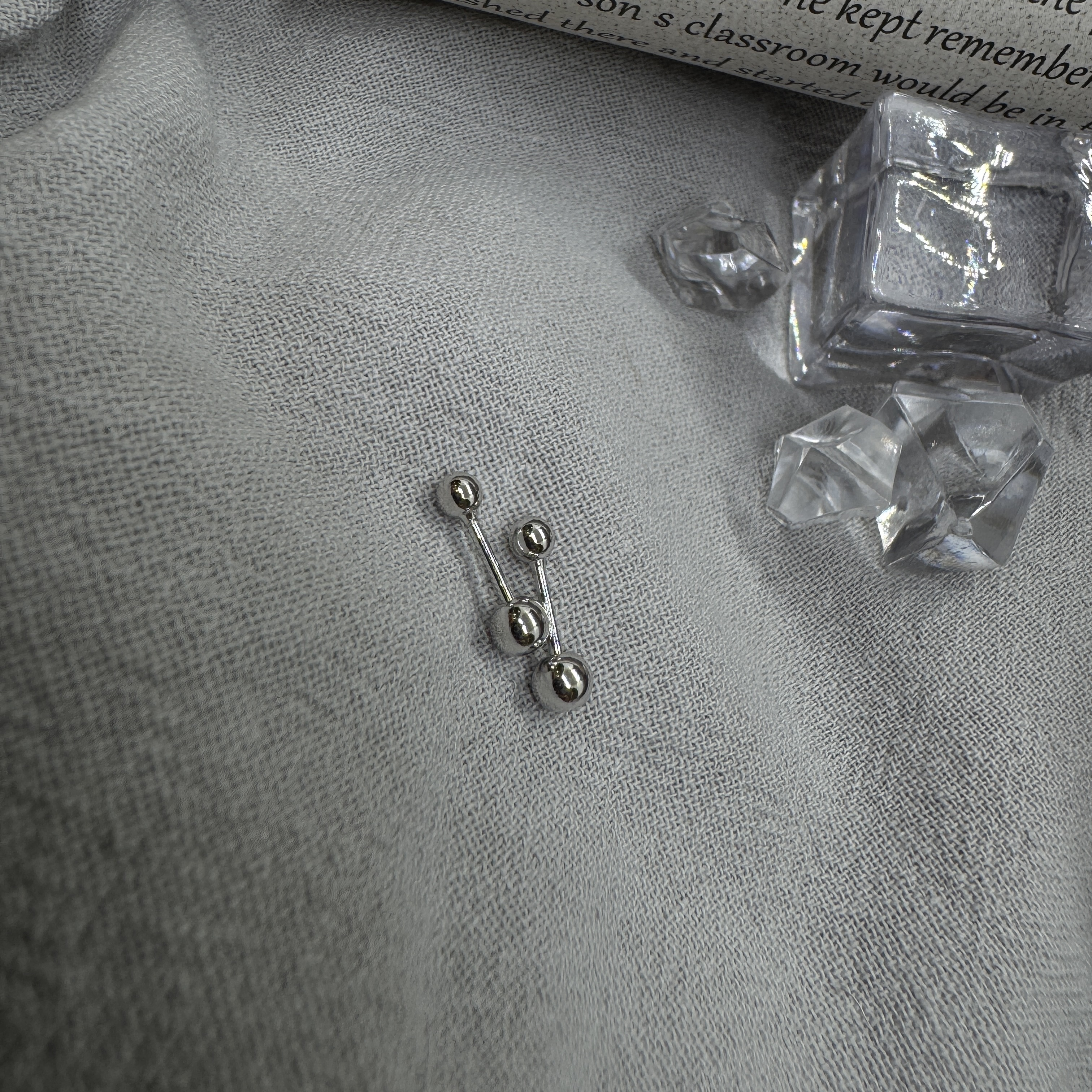 極簡雙珠 - 轉珠耳環