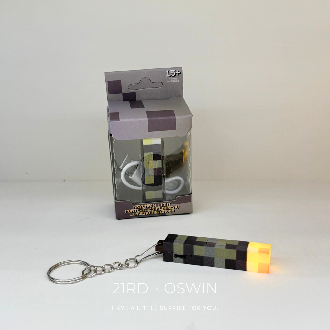 我的世界 麥塊 火種 發光手電筒吊飾 🔦
