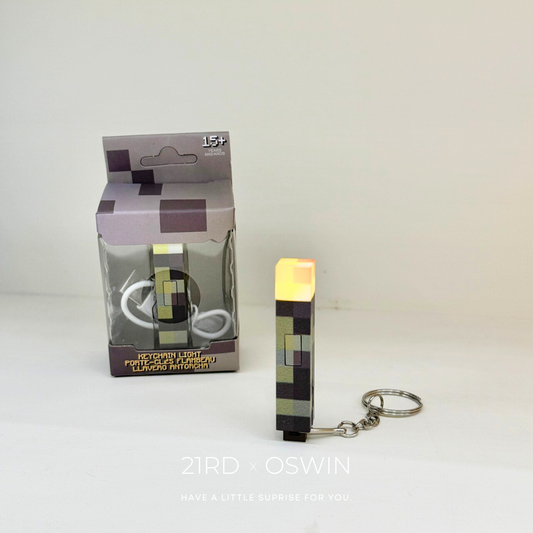 我的世界 麥塊 火種 發光手電筒吊飾 🔦