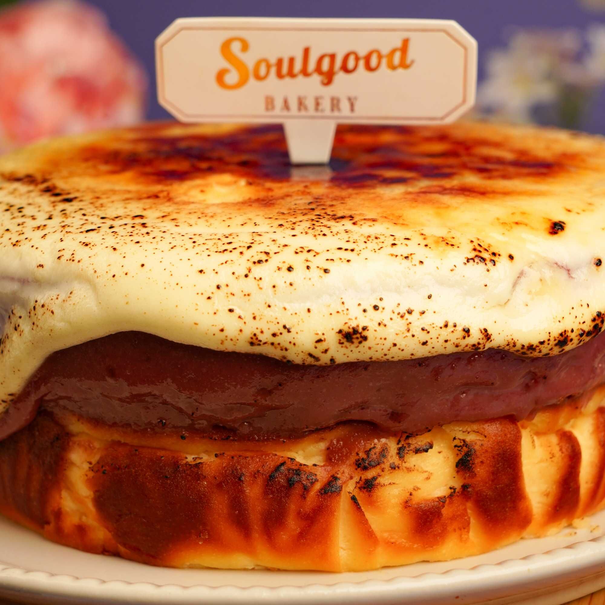 Crème Brûlée Taro Basque Burnt Cheesecake