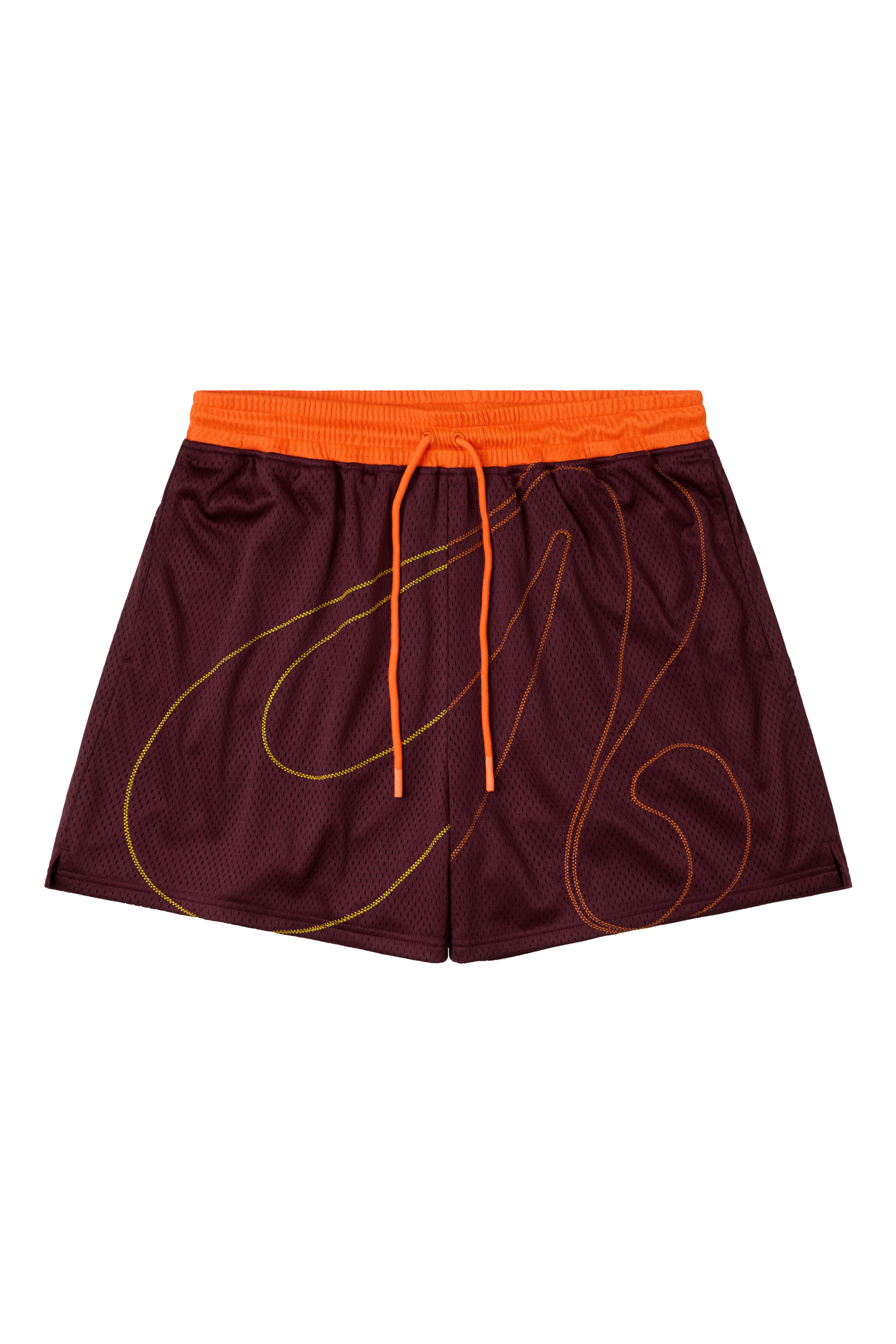 FLOWLINE ATHLETIC SHORTS - BURGUNDY