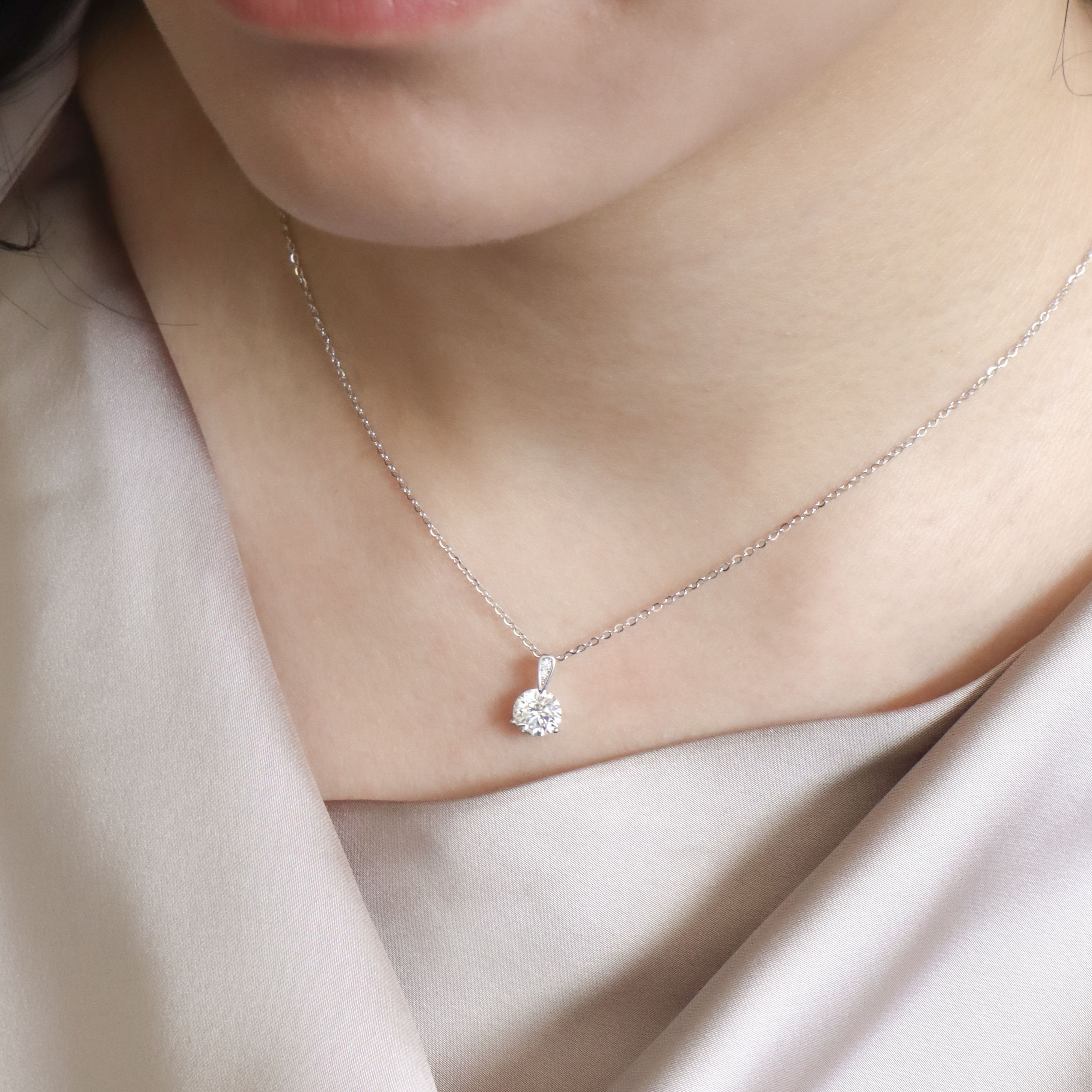 Silver/純粹片刻．莫桑鑽項鍊