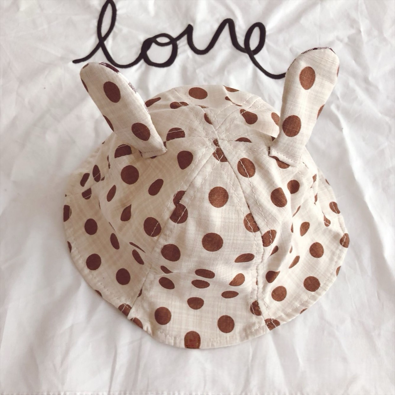 格紋耳朵點點漁夫帽