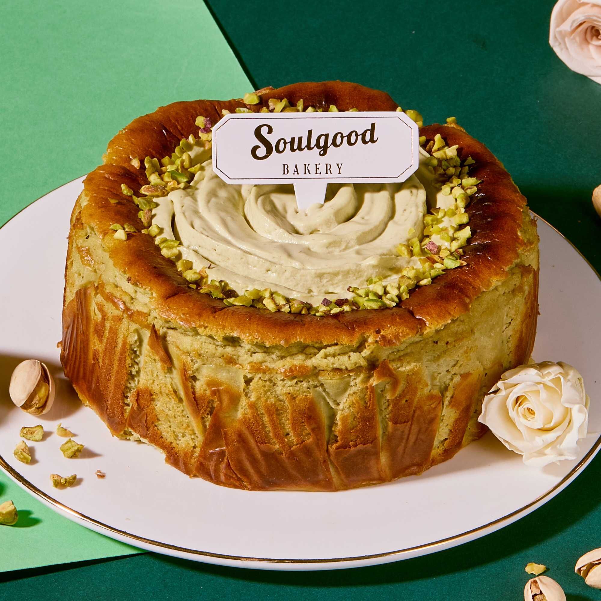 Sicilian Pistachio Basque Burnt Cheesecake