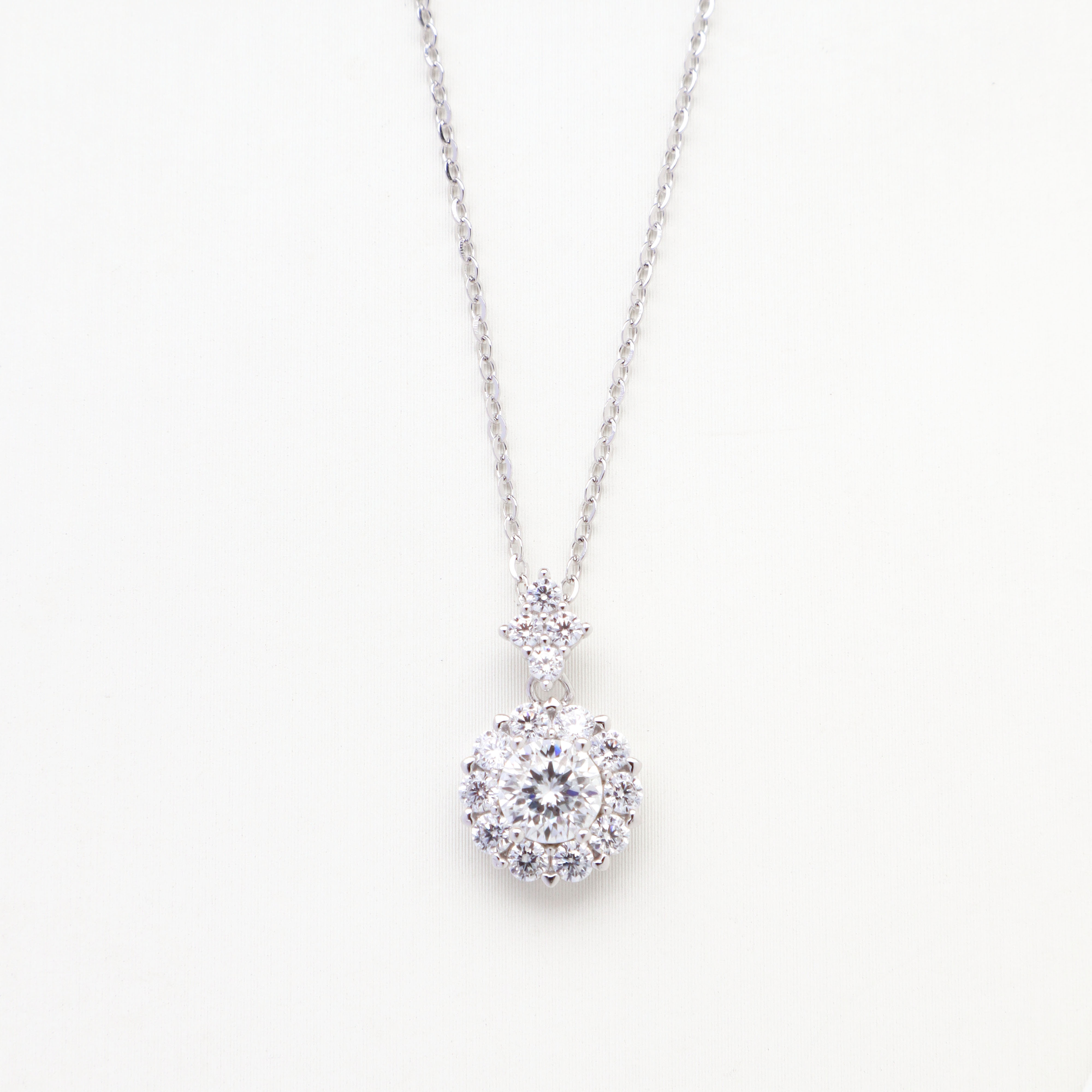 Silver/華麗之心．莫桑鑽項鍊