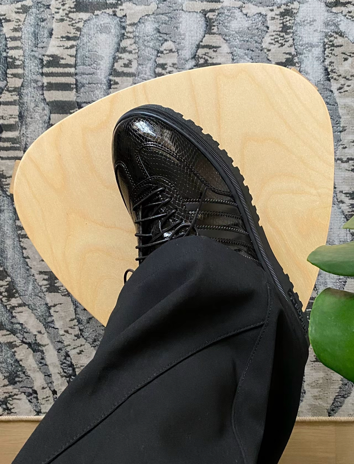 Adidas Originals Samba WTR 全黑 皮革 蛇紋 黑魂 金標 德訓鞋 皮鞋 KI6278/預購