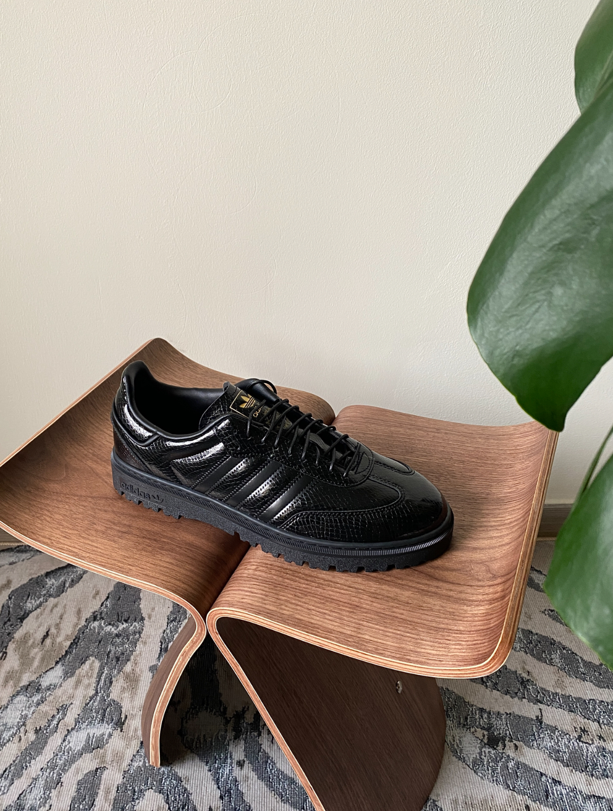 Adidas Originals Samba WTR 全黑 皮革 蛇紋 黑魂 金標 德訓鞋 皮鞋 KI6278/預購