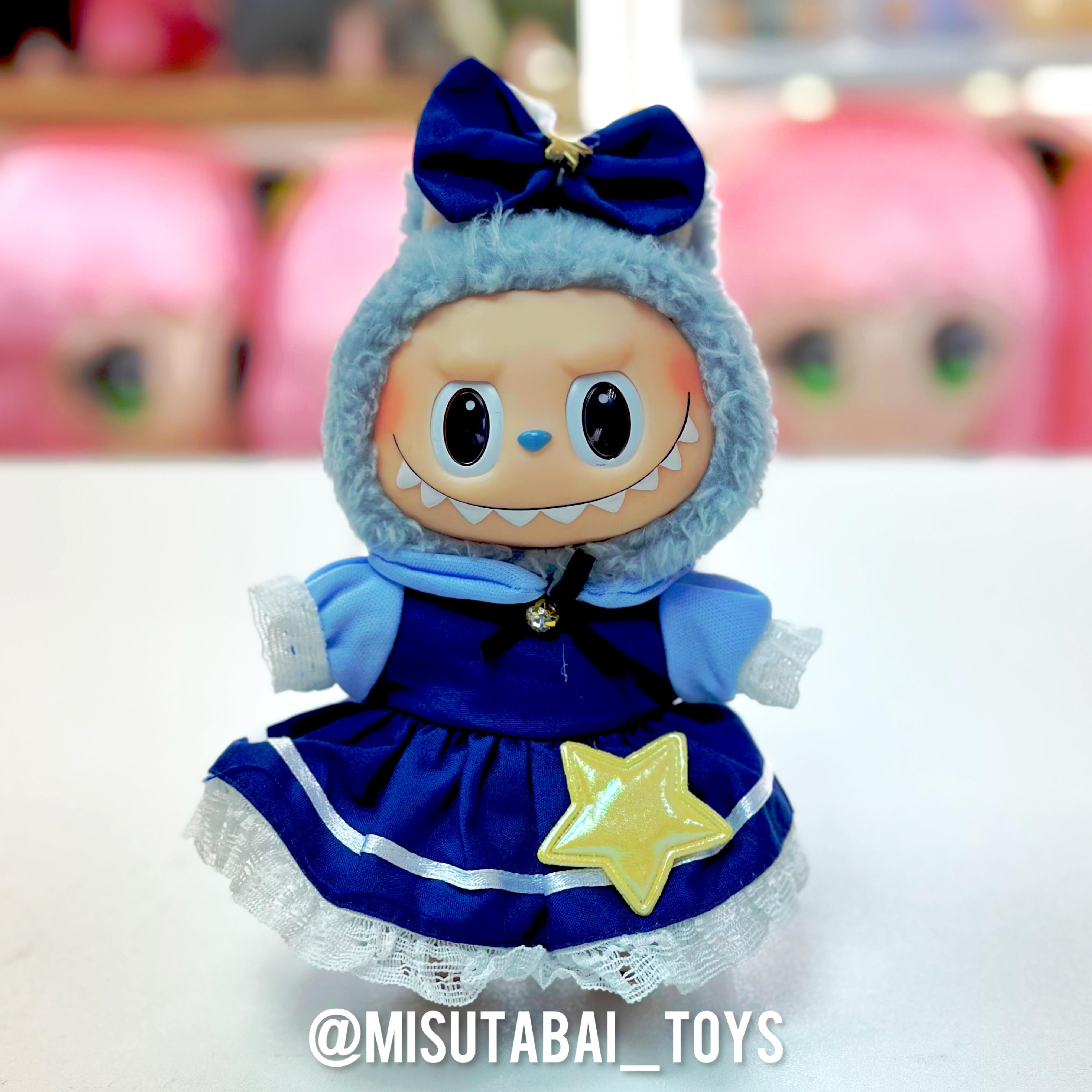 Doll Outfit Fashion F54 - 藍色星星裙