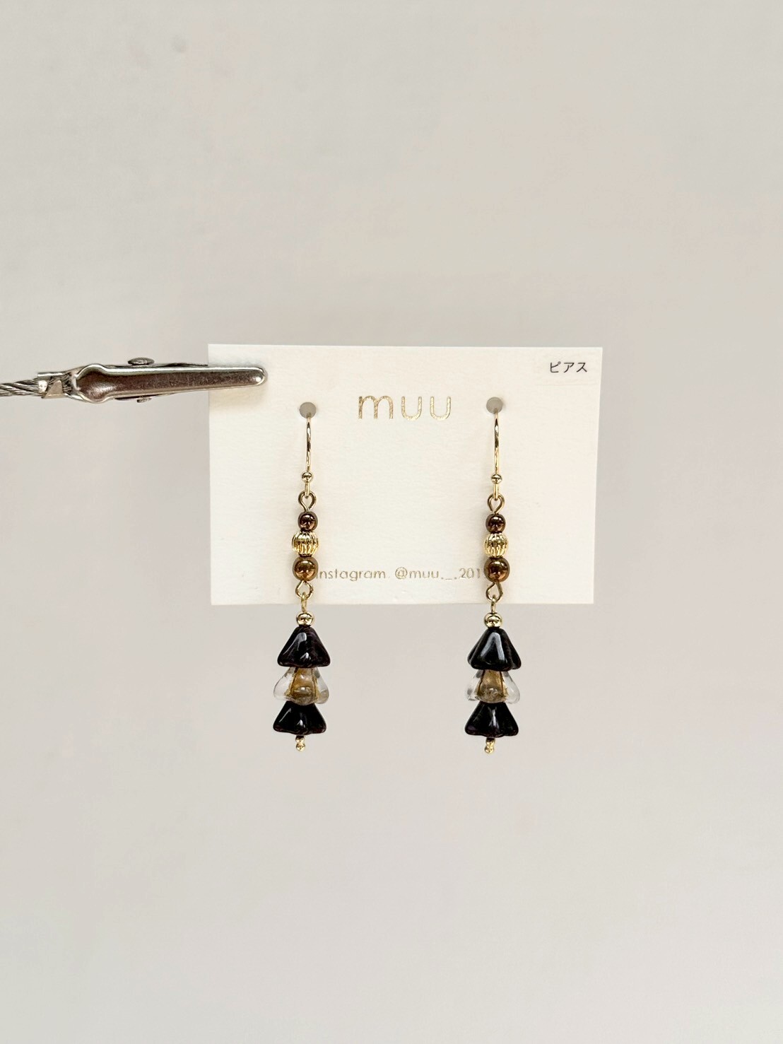 [muu] purple flower | 耳針 | NO.16