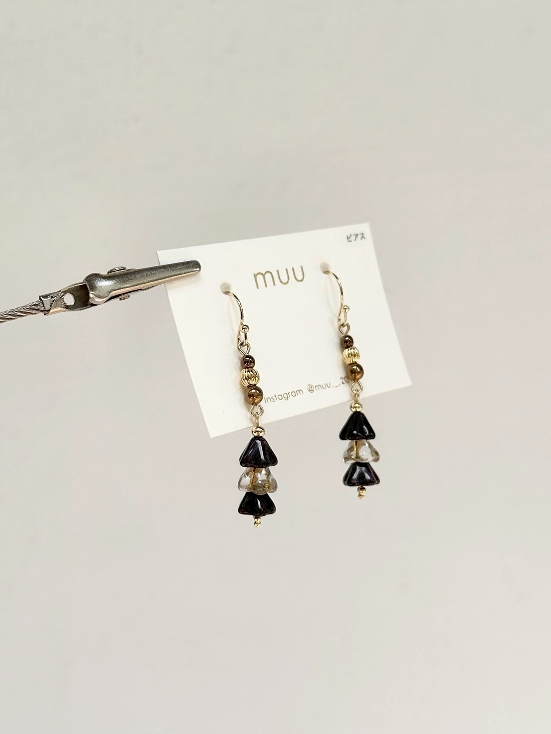 [muu] purple flower | 耳針 | NO.16