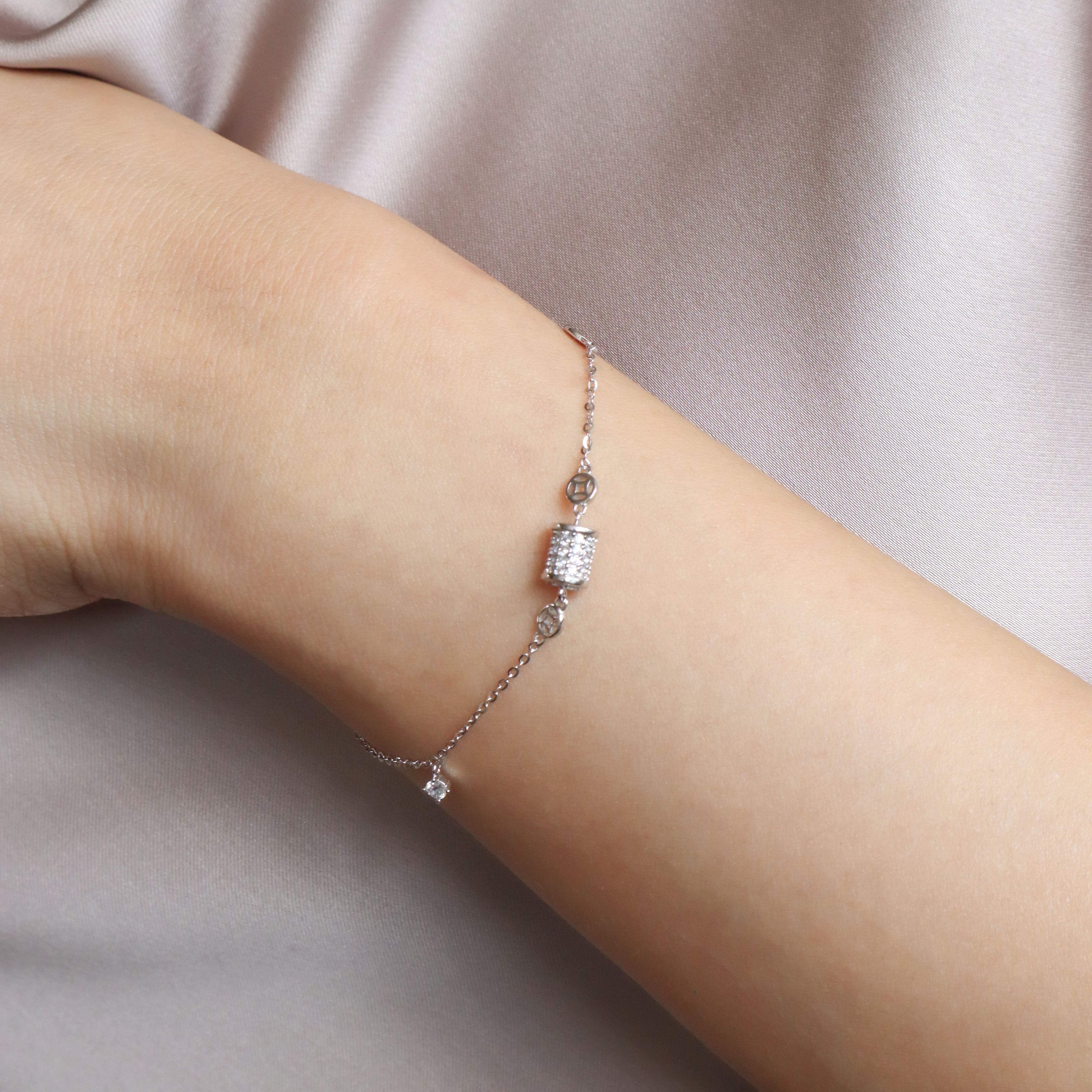 Silver/好運相伴．莫桑鑽手鍊