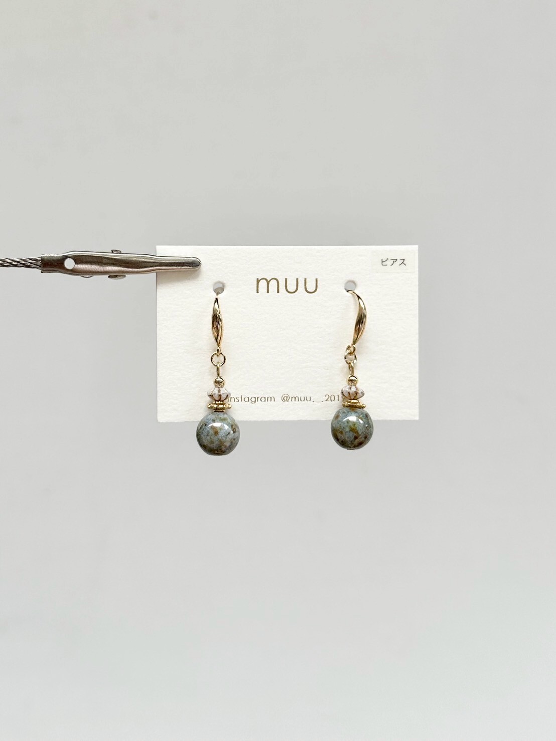 [muu] perfume bottle | 水色 | 耳針 | NO.22