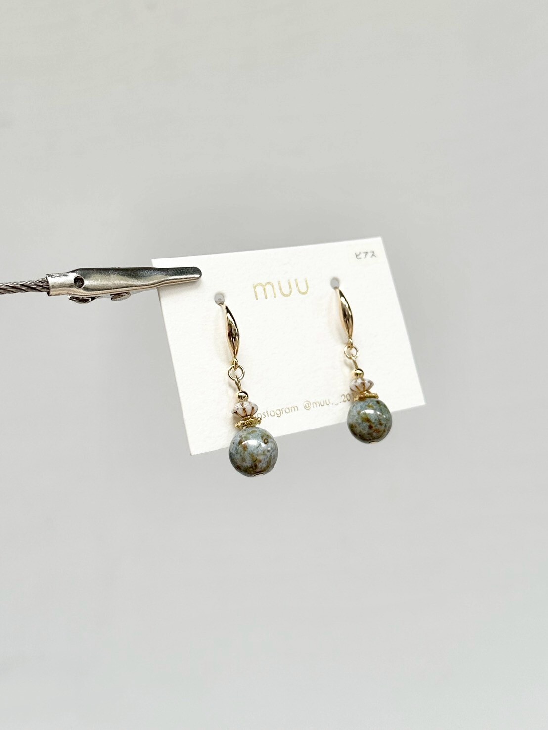 [muu] perfume bottle | 水色 | 耳針 | NO.22