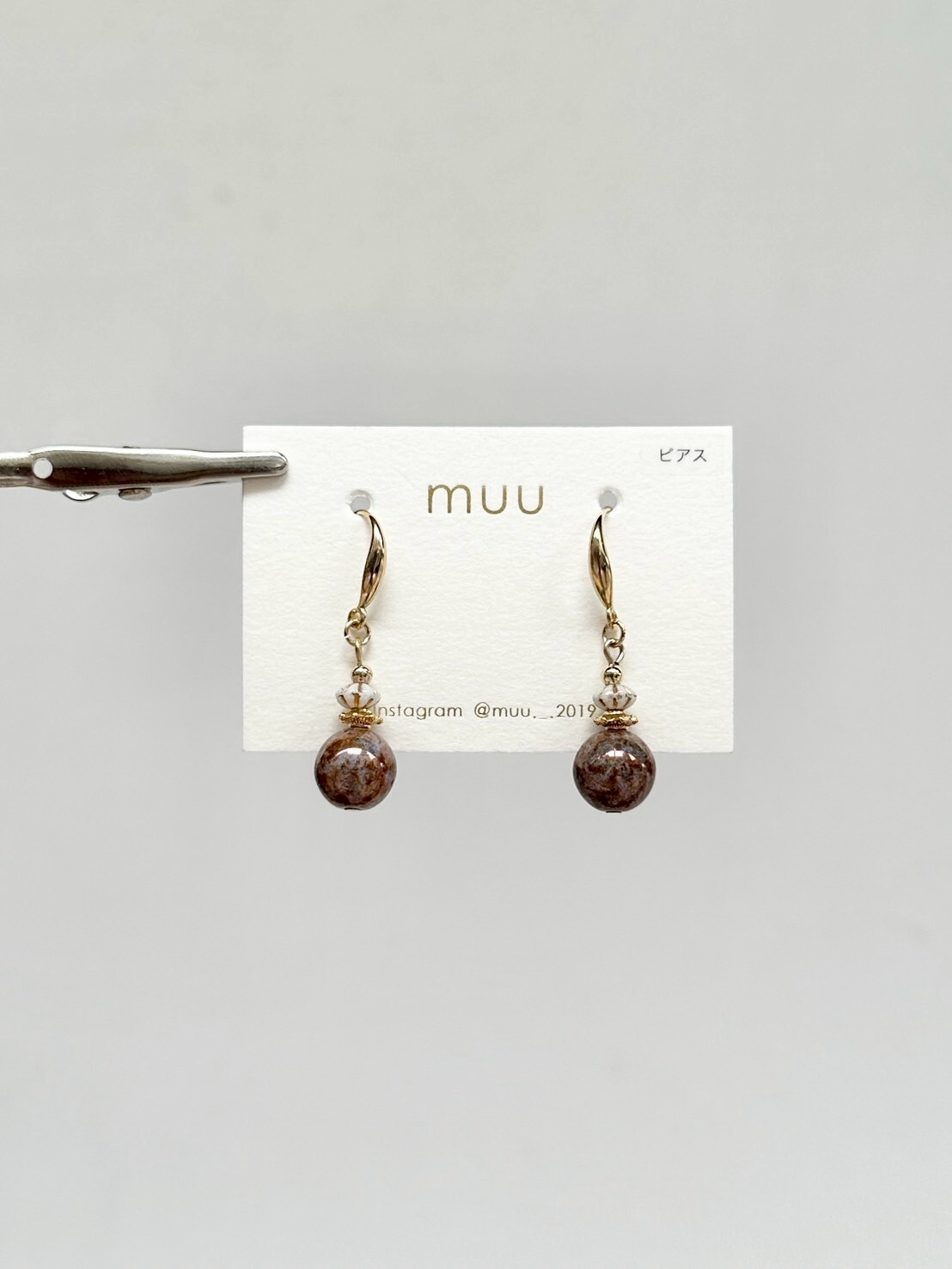 [muu] perfume bottle | 紫色 | 耳針 | NO.23